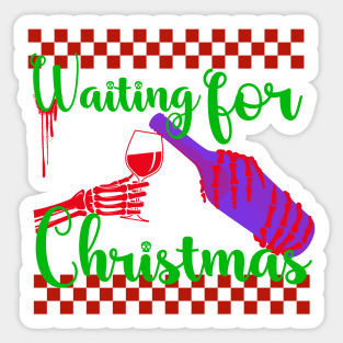 Waiting for Christmas-Funny Halloween Sticker